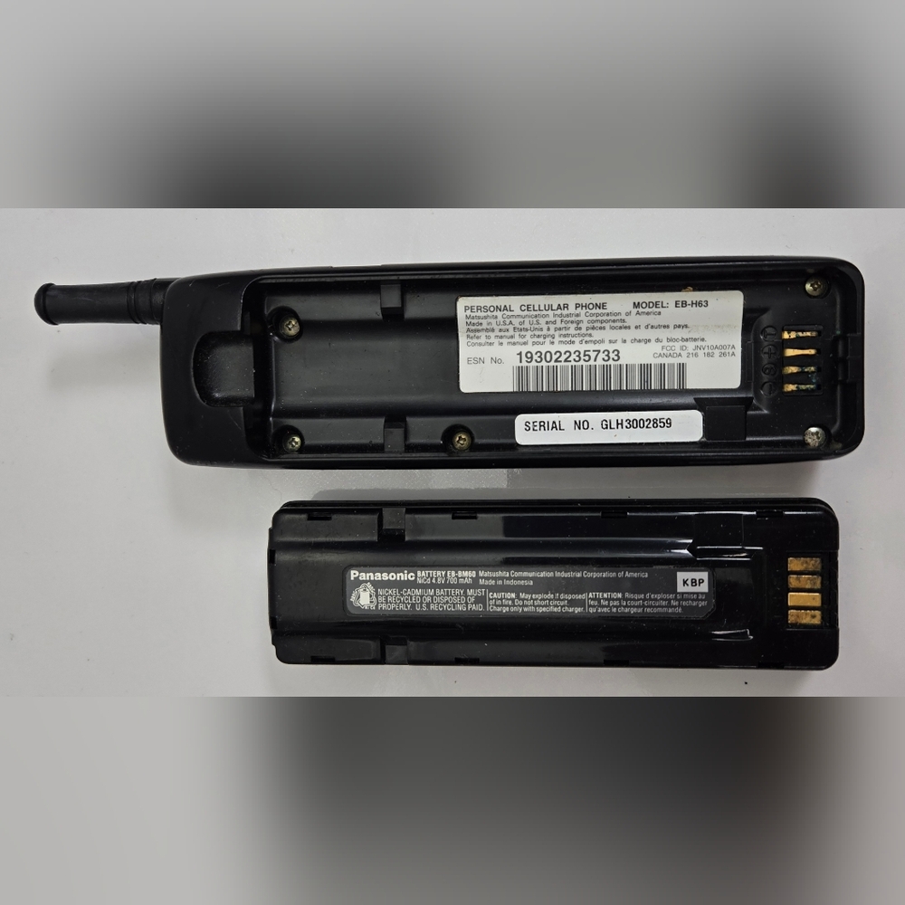 Vintage Panasonic EB-H63 Rare‎ 1997 Candybar Cell Phone - Picture 5 of 5